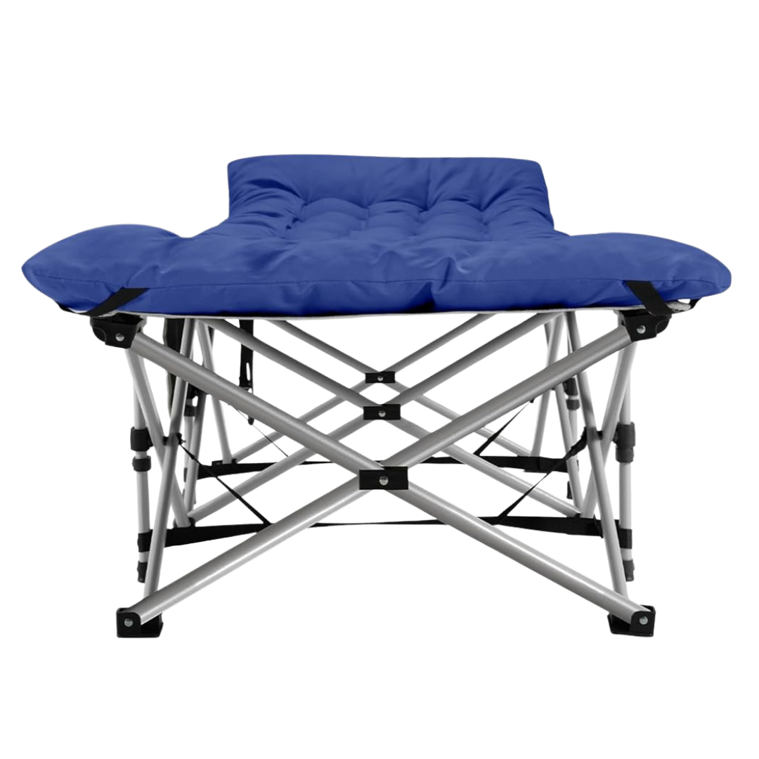 Camping Cot with 600 lbs Capacity and 28-Inch Wide Mattress, Foldable