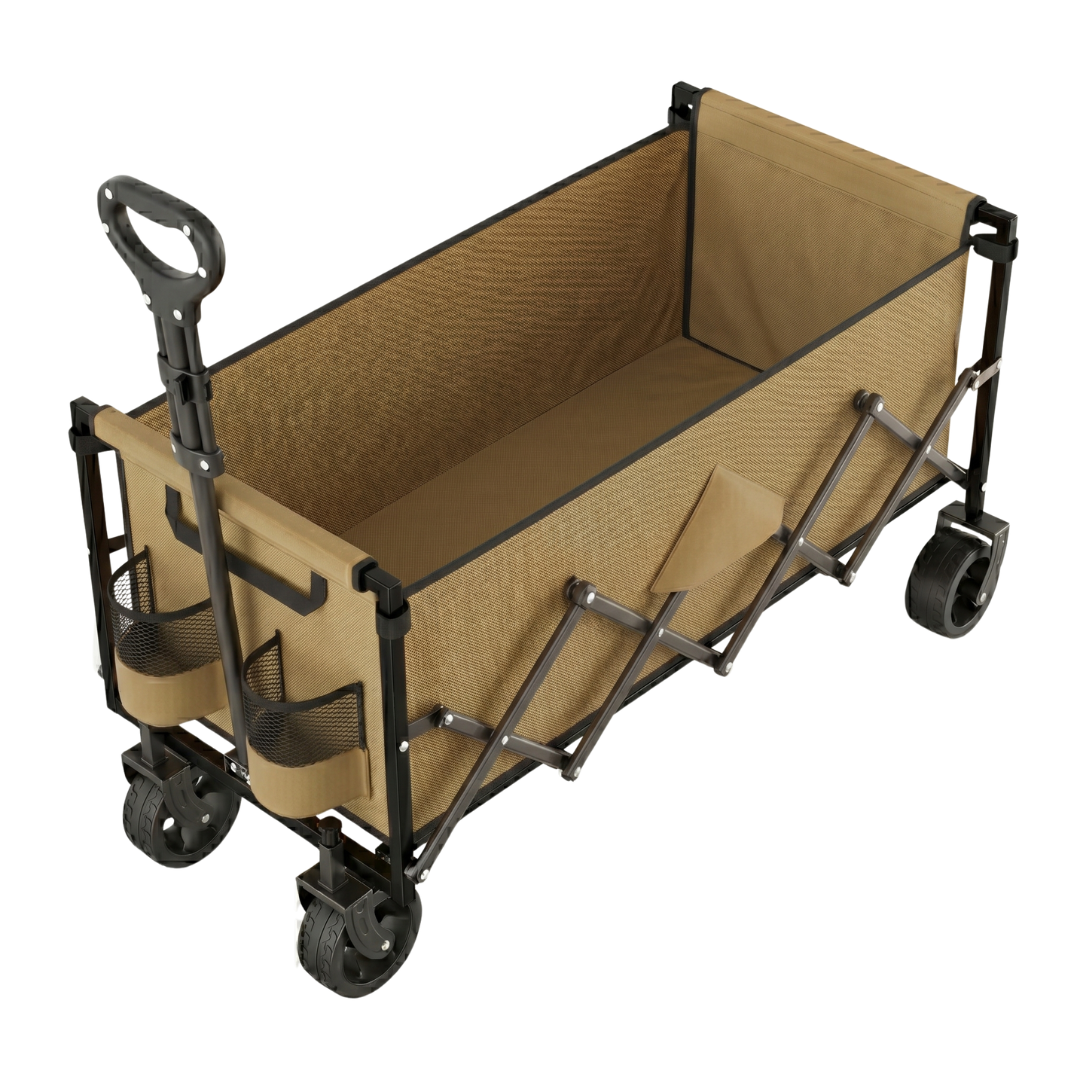 Heavy-Duty Folding Cart with Steel Structure - 480 lb Load Capacity
