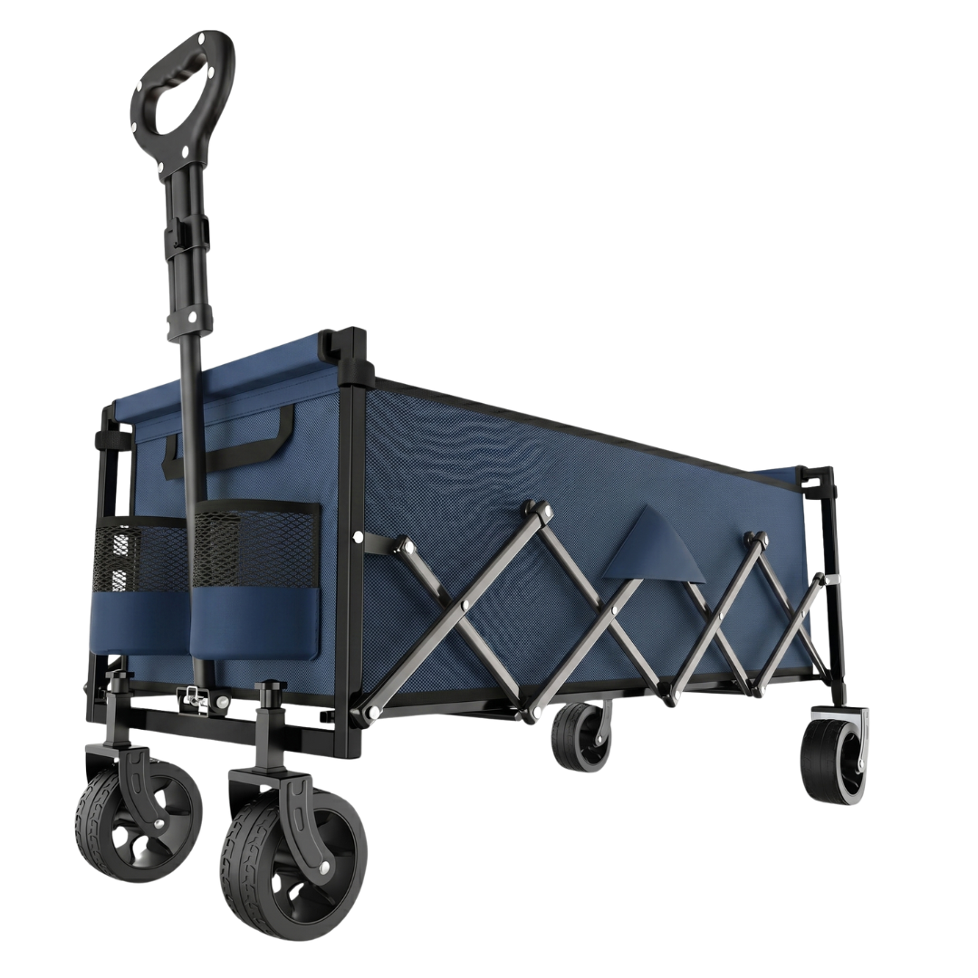 Heavy-Duty Folding Cart with Steel Structure - 480 lb Load Capacity