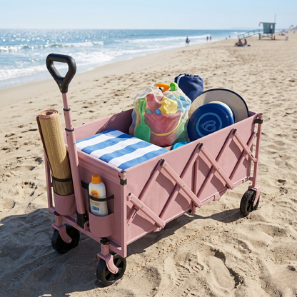 Collapsible Cart with Rotating Wheels and 360 lb Load Capacity
