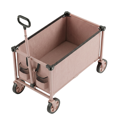 Telescopic Handle Utility Cart with Swivel Wheels – Foldable Design