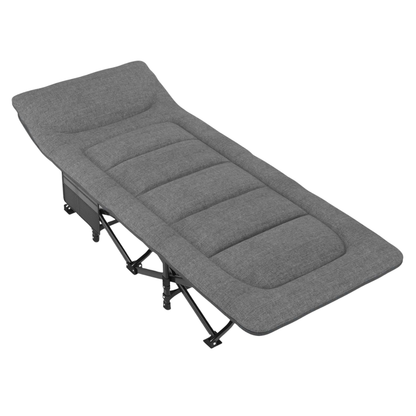 Camping Cot with Mattress and Pillow, Supports 450 lbs