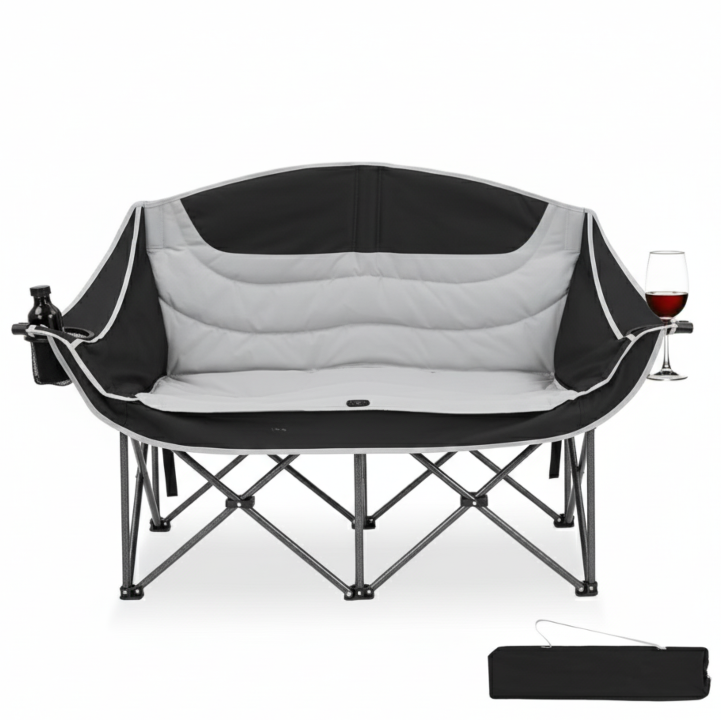 Portable Padded Loveseat Chair for 2-3 People – Ideal for Camping