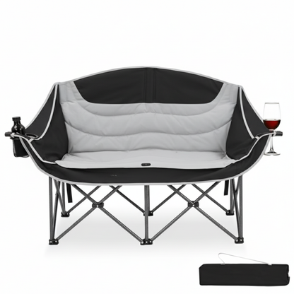 Portable Padded Loveseat Chair for 2-3 People – Ideal for Camping