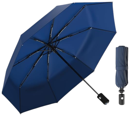 Compact Travel Umbrella with Automatic Open/Close and Fiber Ribs