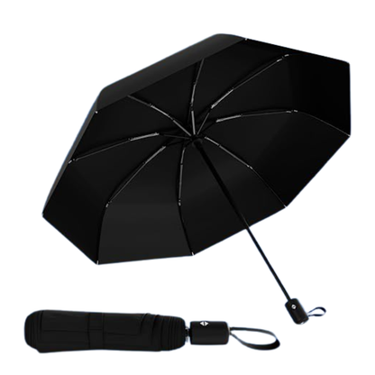 Compact Travel Umbrella with Automatic Open/Close and Fiber Ribs