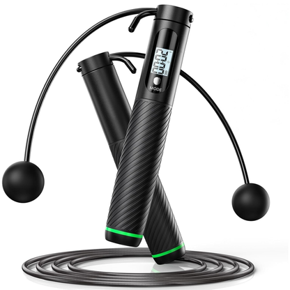 Weighted Jump Rope with Digital Counter – Full Length or Cordless Option