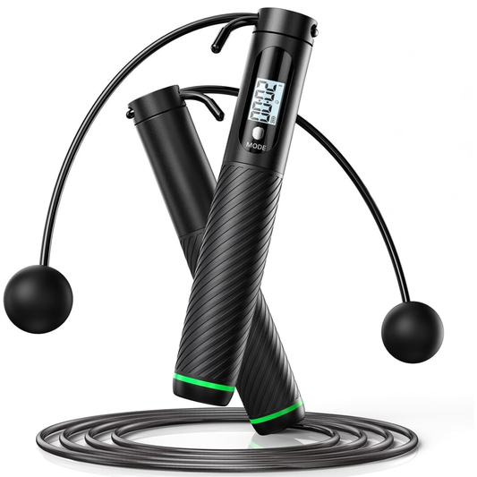 Weighted Jump Rope with Digital Counter – Full Length or Cordless Option
