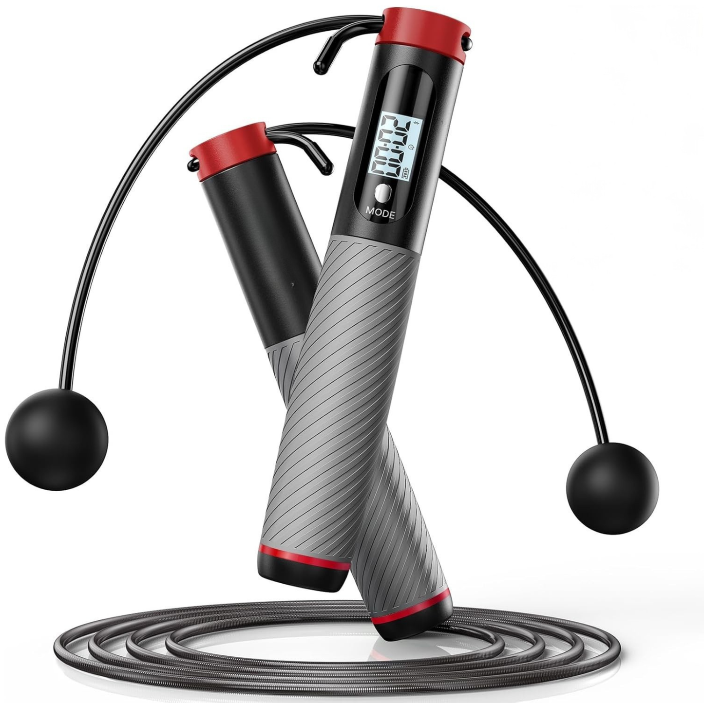 Weighted Jump Rope with Digital Counter – Full Length or Cordless Option