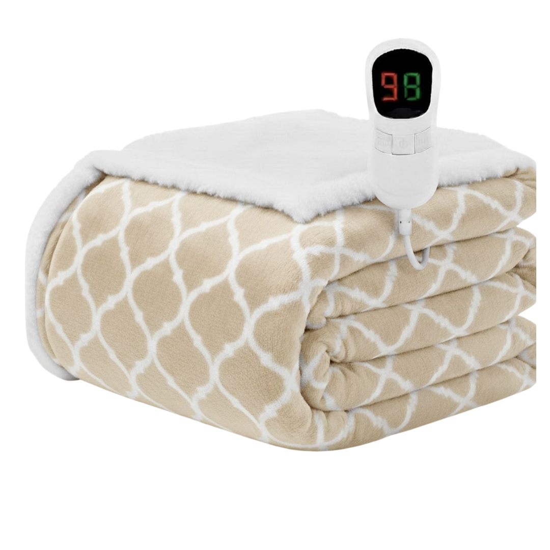 Large Heated Throw with 10 Temperature Settings and Automatic Shutoff