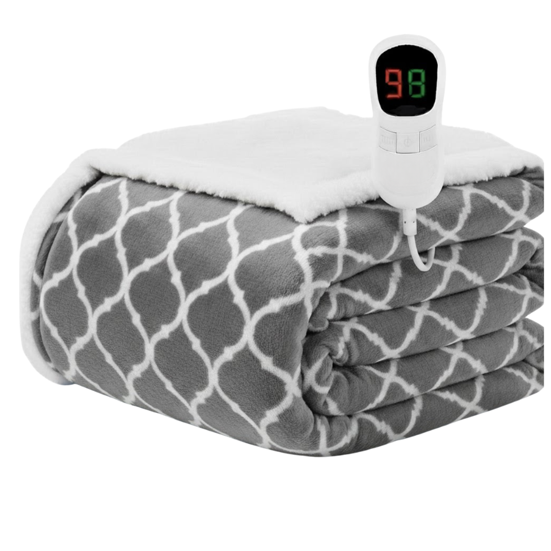Large Heated Throw with 10 Temperature Settings and Automatic Shutoff