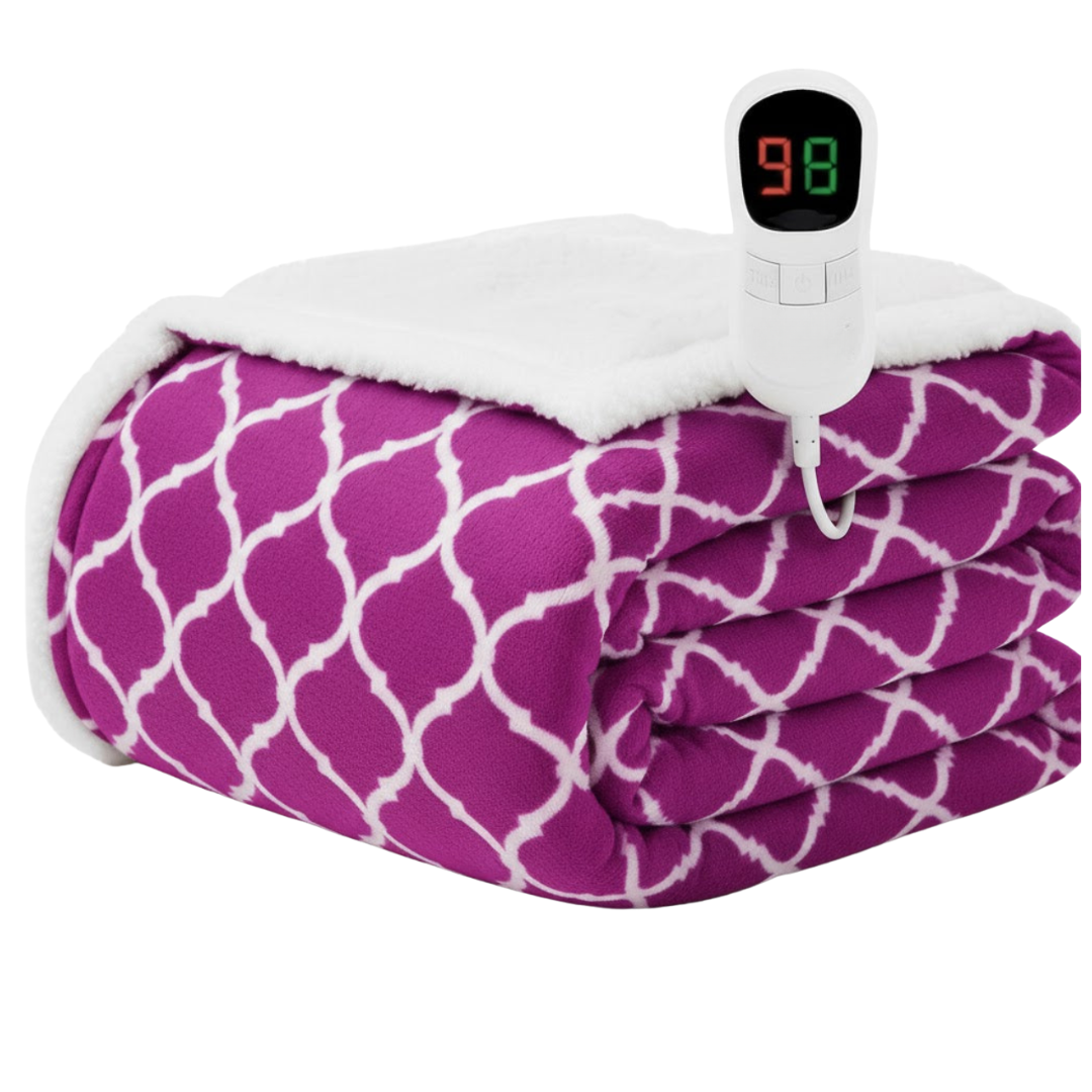 Large Heated Throw with 10 Temperature Settings and Automatic Shutoff
