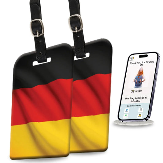 2-Pack Bag Security Tags with Germany Flag Pattern