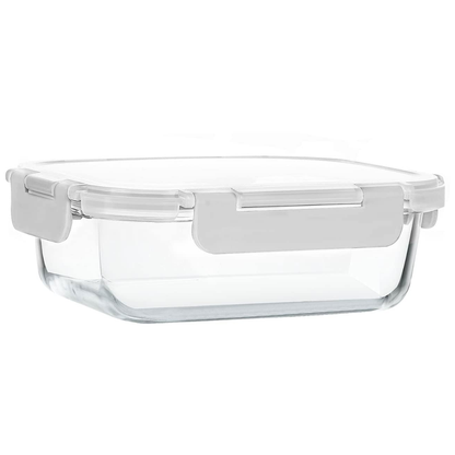 Food Storage Glass Containers with Lids for Meal Preparation and Heating