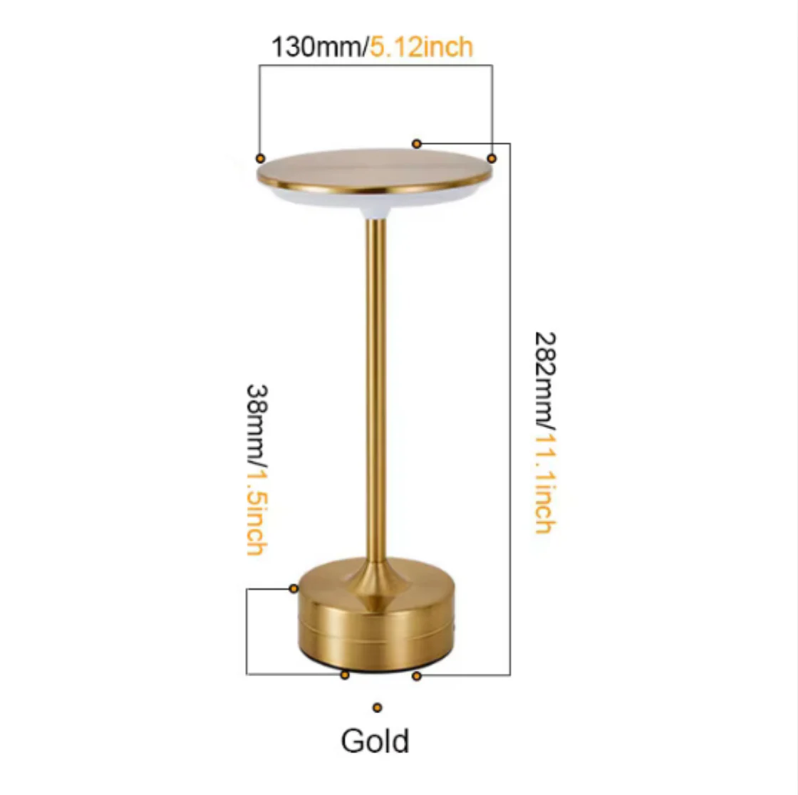 Cordless LED Table Lamp in Modern Metal Design