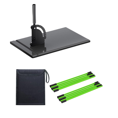 Set of Two Golf Alignment Sticks with Angle Holder and Carry Bag