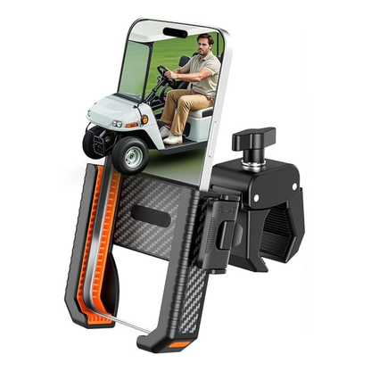 Adjustable Golf Cart Phone Holder with 360° Rotating Clamp