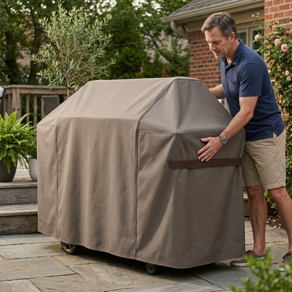 Vinyl-Lined Gas Grill Cover - Fits 58, 64, or 72 Inches