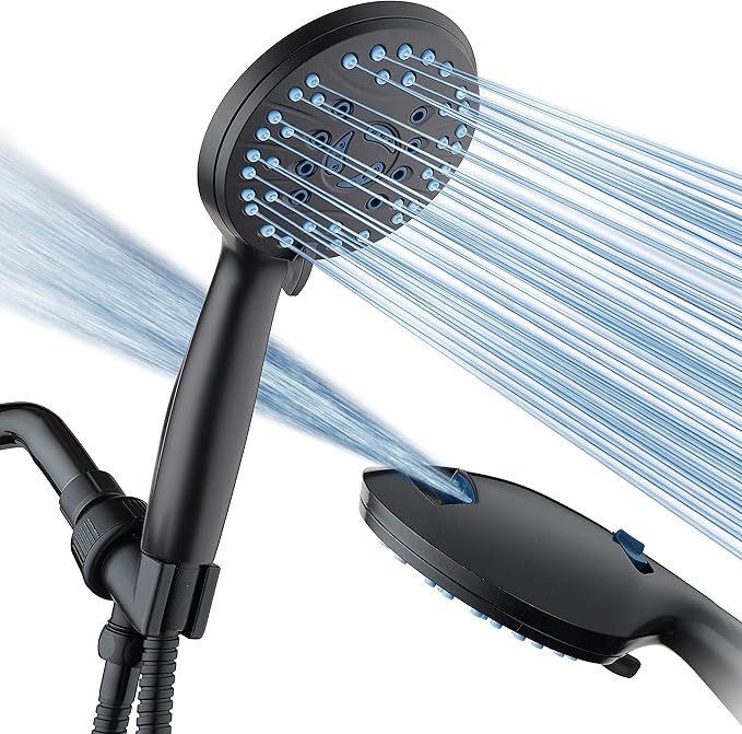 Adjustable Water Flow Handheld Showerhead with Extended Hose