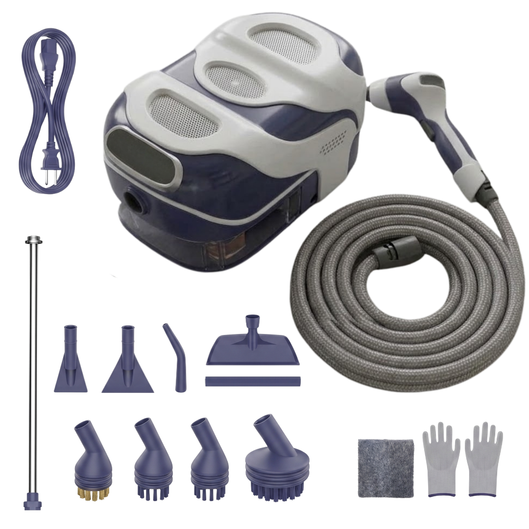 Portable Steam Cleaner with 1400ml Capacity and Multi-Accessory Nozzle Set