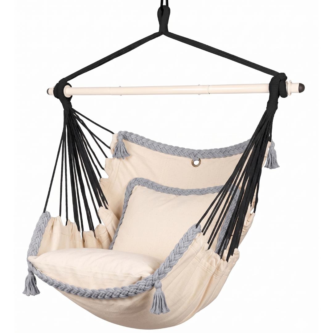 Cushioned Hanging Swing Chair for Garden and Patio Use