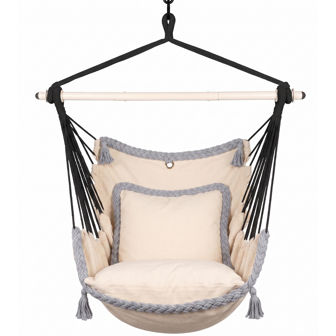 Cushioned Hanging Swing Chair for Garden and Patio Use