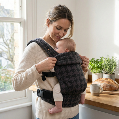 Checkered Baby Carrier in Harbor Style