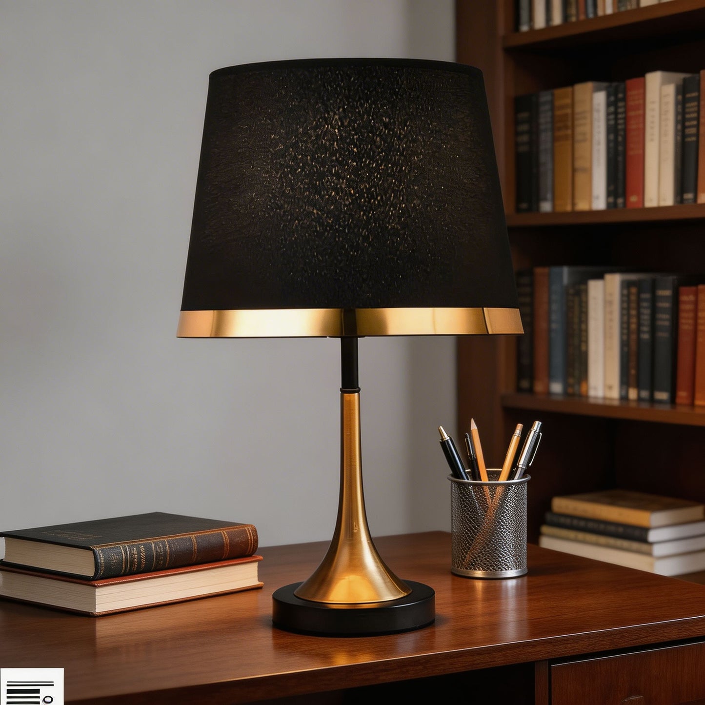 Brass Table Lamp in Mid-Century Modern Style