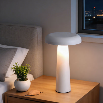 Rechargeable Table Lamp in Mushroom Design
