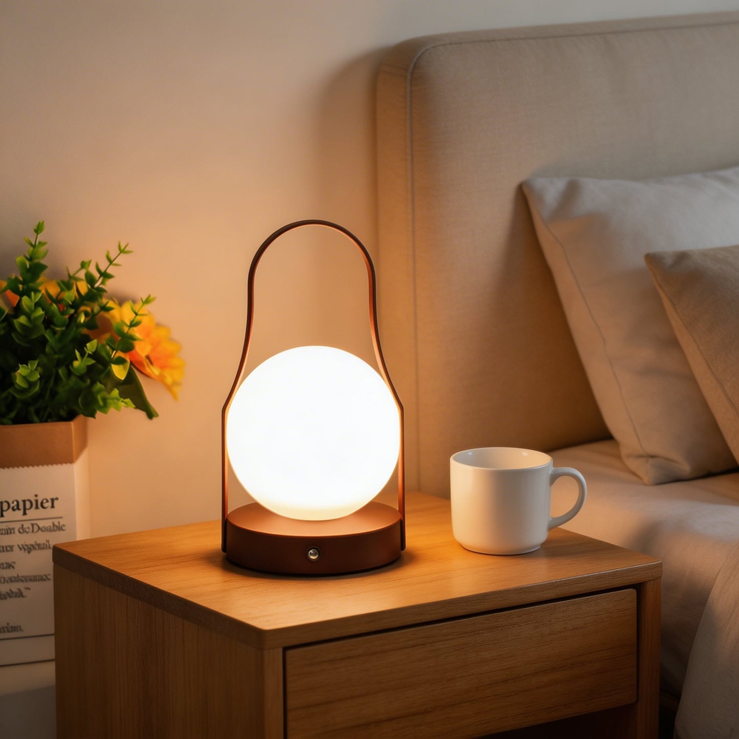 Table Lamp with Acrylic Shade – Portable and Modern Design