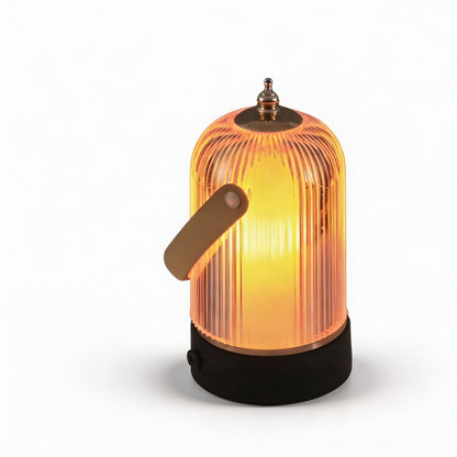 Contemporary Textured Glass Lamp for Tables