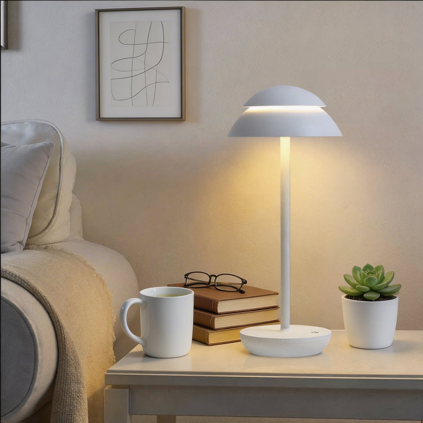 Touch-Controlled Cordless Mushroom-Shaped Table Light