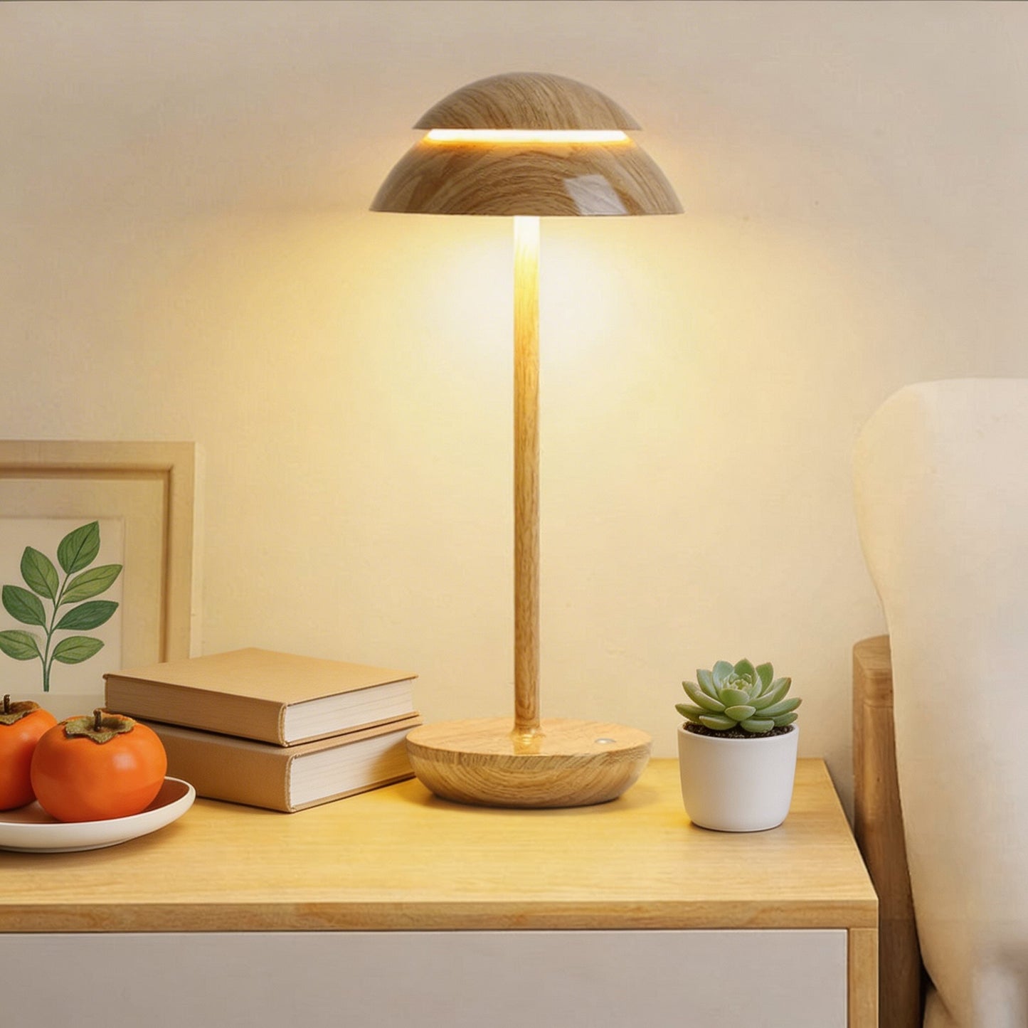 Touch-Controlled Cordless Mushroom-Shaped Table Light