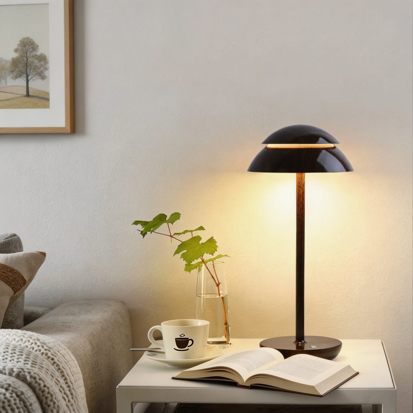 Touch-Controlled Cordless Mushroom-Shaped Table Light
