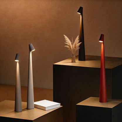 LED Table Lamp in Contemporary Cone Design