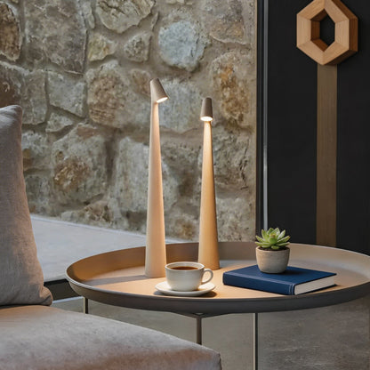LED Table Lamp in Contemporary Cone Design
