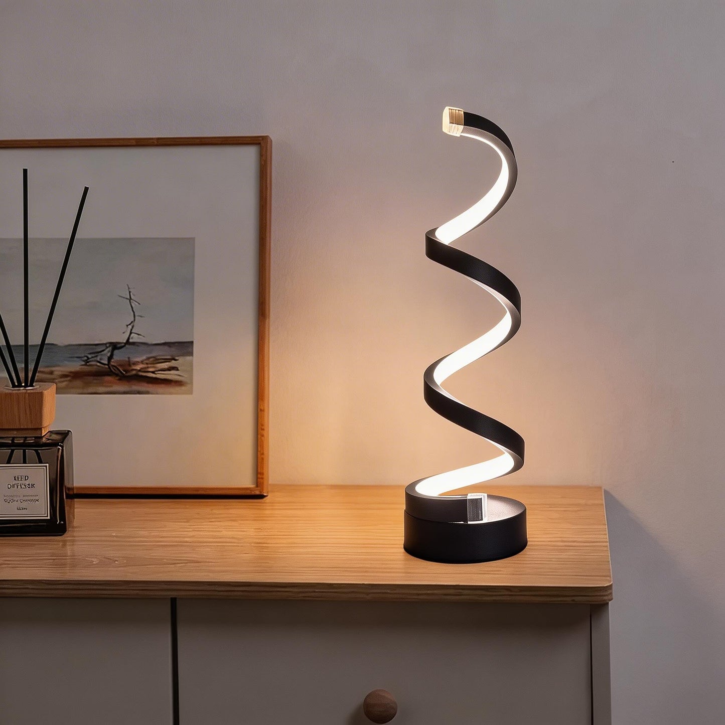 USB Lamp with Modern Spiral Design