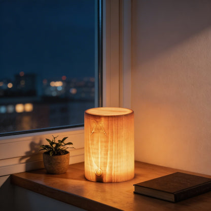 Minimalist Wooden Table Lamp with Touch Control