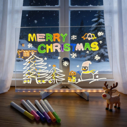 Stylish Table Lamp with LED Memo Board Feature