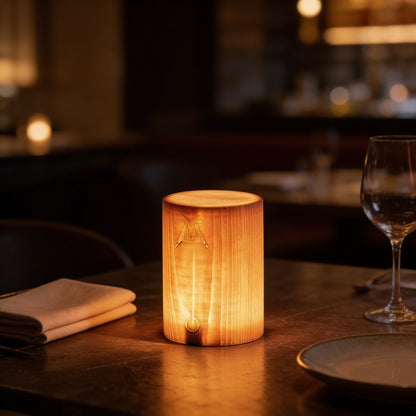 Minimalist Wooden Table Lamp with Touch Control