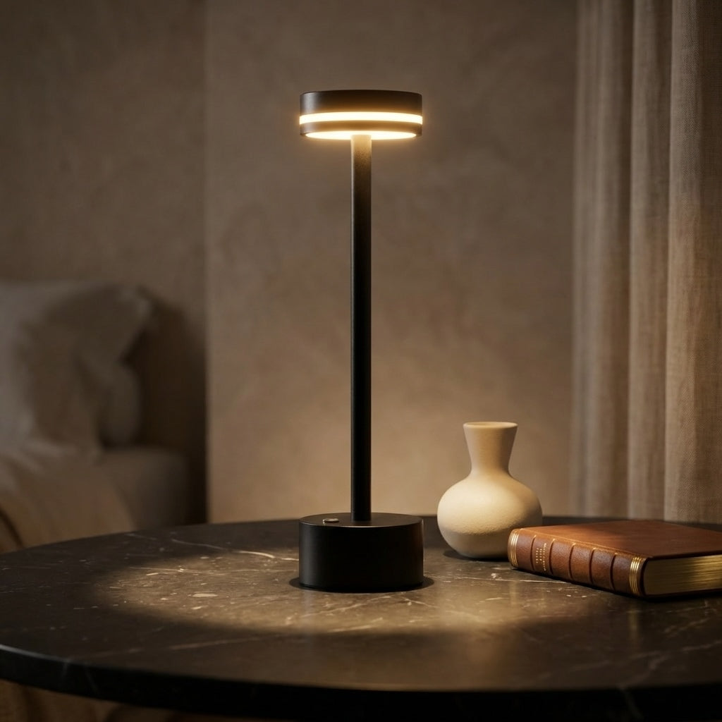 Contemporary Portable Table Lamp with Touch Controls