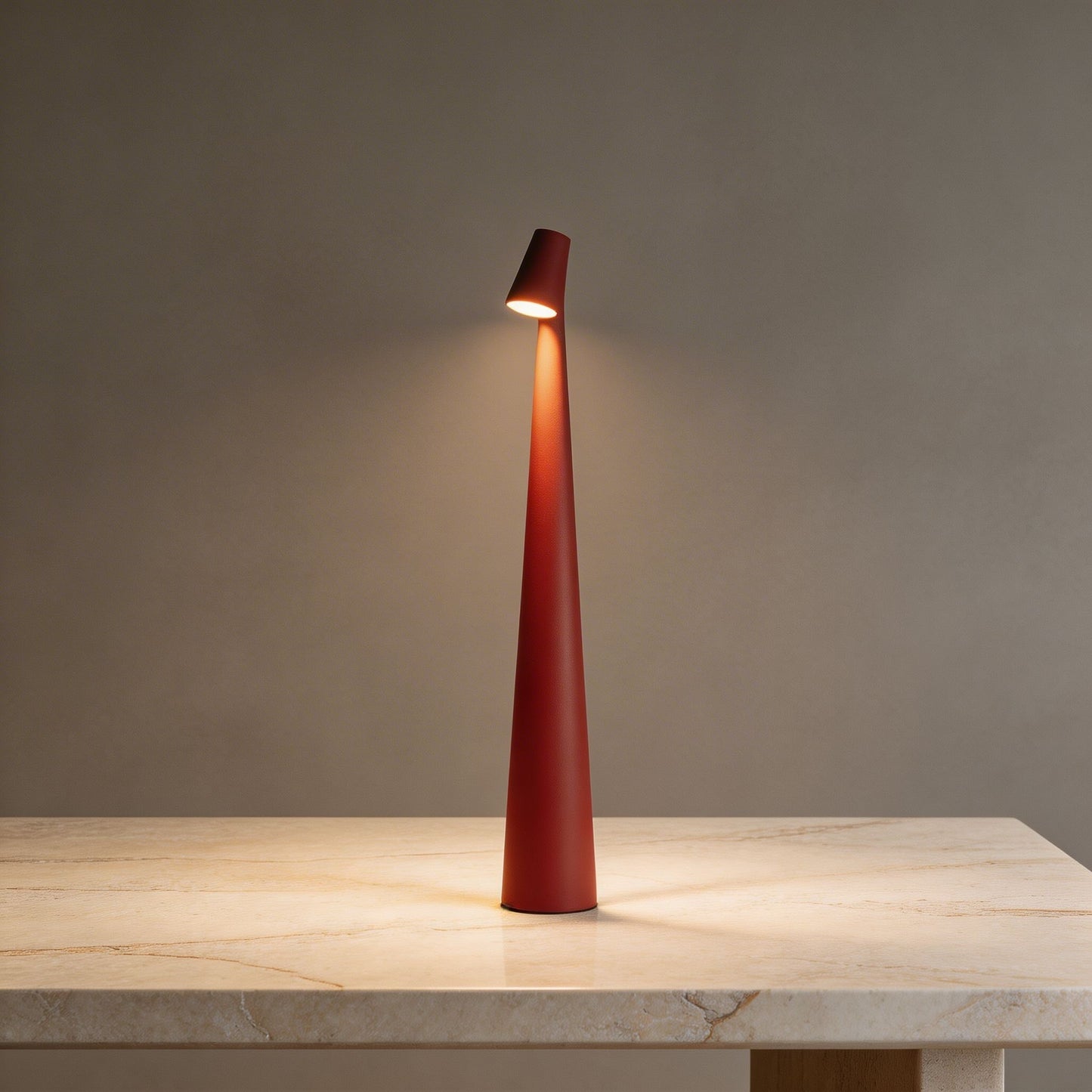 LED Table Lamp in Contemporary Cone Design