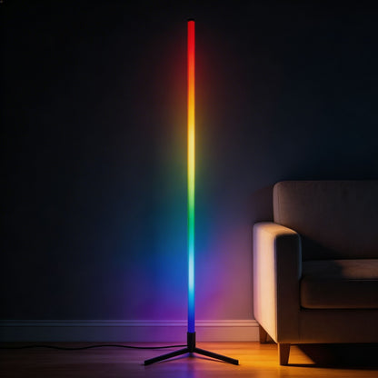 Contemporary Floor Lamp with LED Light Available in Various Colors