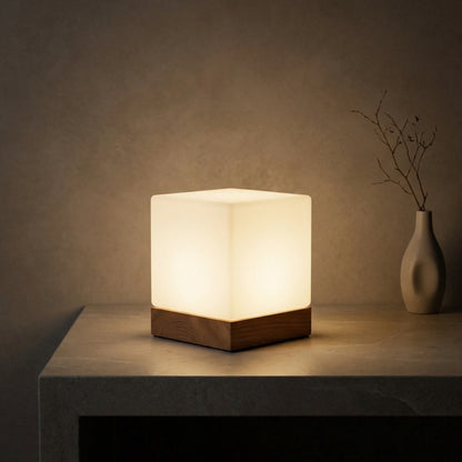 Compact Cube Table Lamp in Modern Design