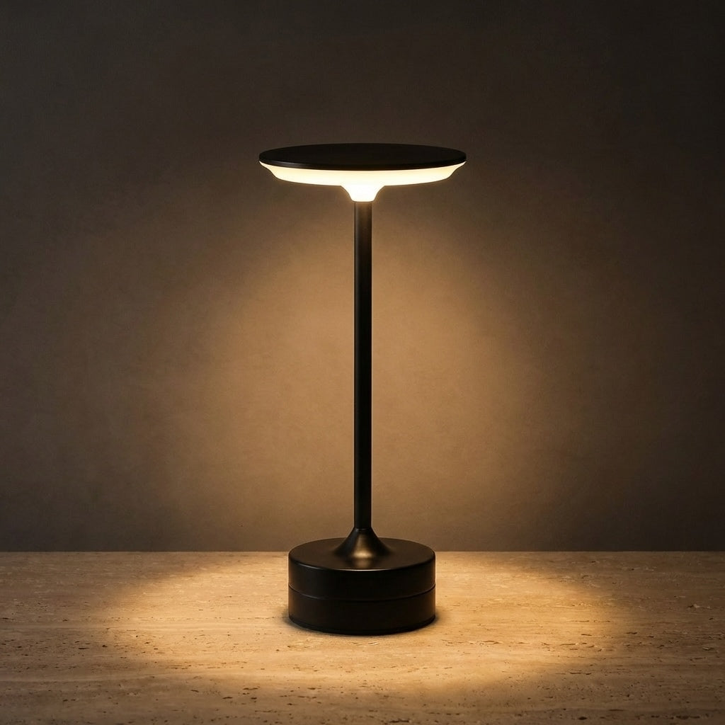 Cordless LED Table Lamp in Modern Metal Design