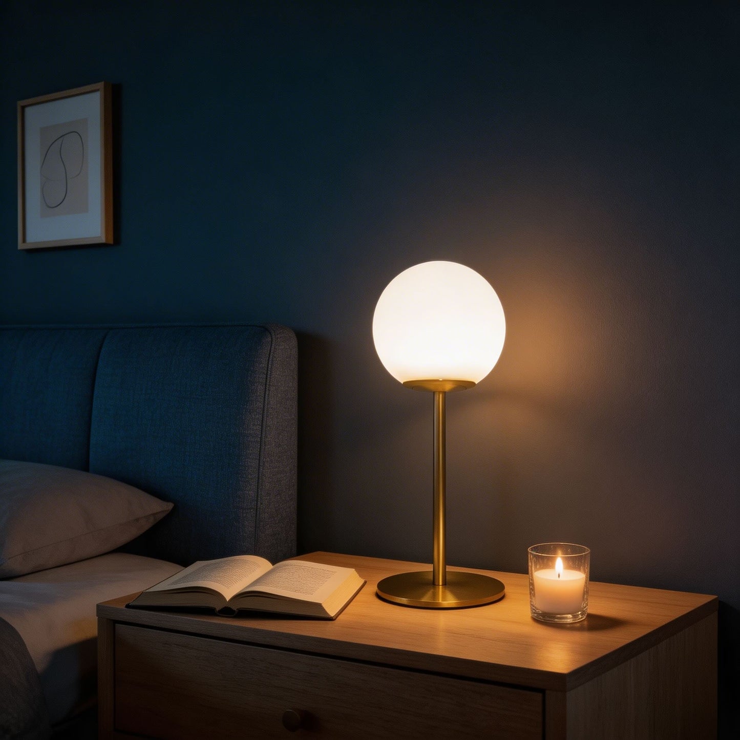 Contemporary Glass Sphere Lamp for Stylish Interior Lighting