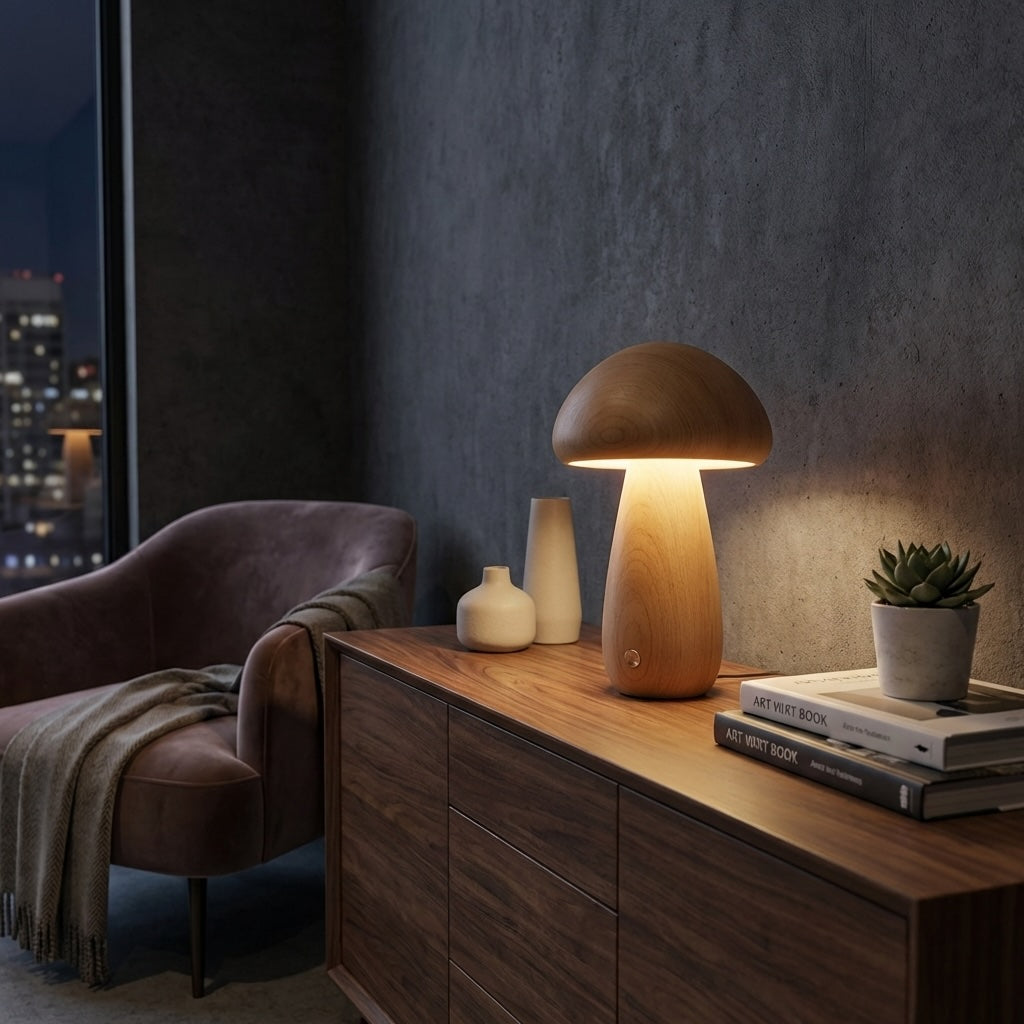 Contemporary Fungi-Inspired Table Light