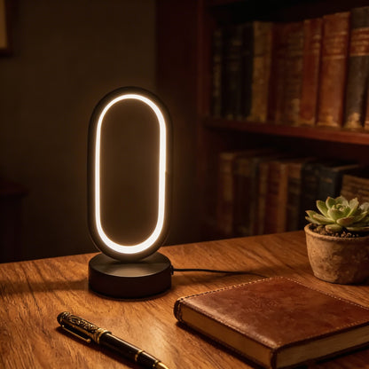 Compact Contemporary Desk Lamp with Mini Ring Design