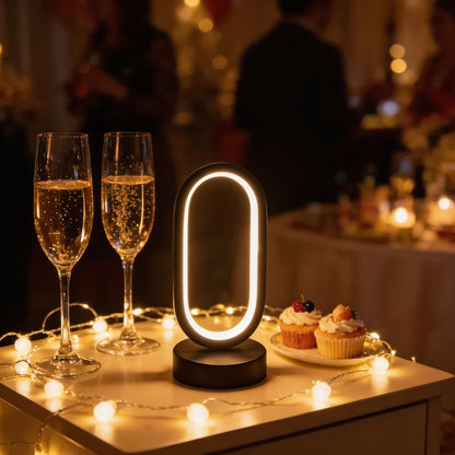 Compact Contemporary Desk Lamp with Mini Ring Design