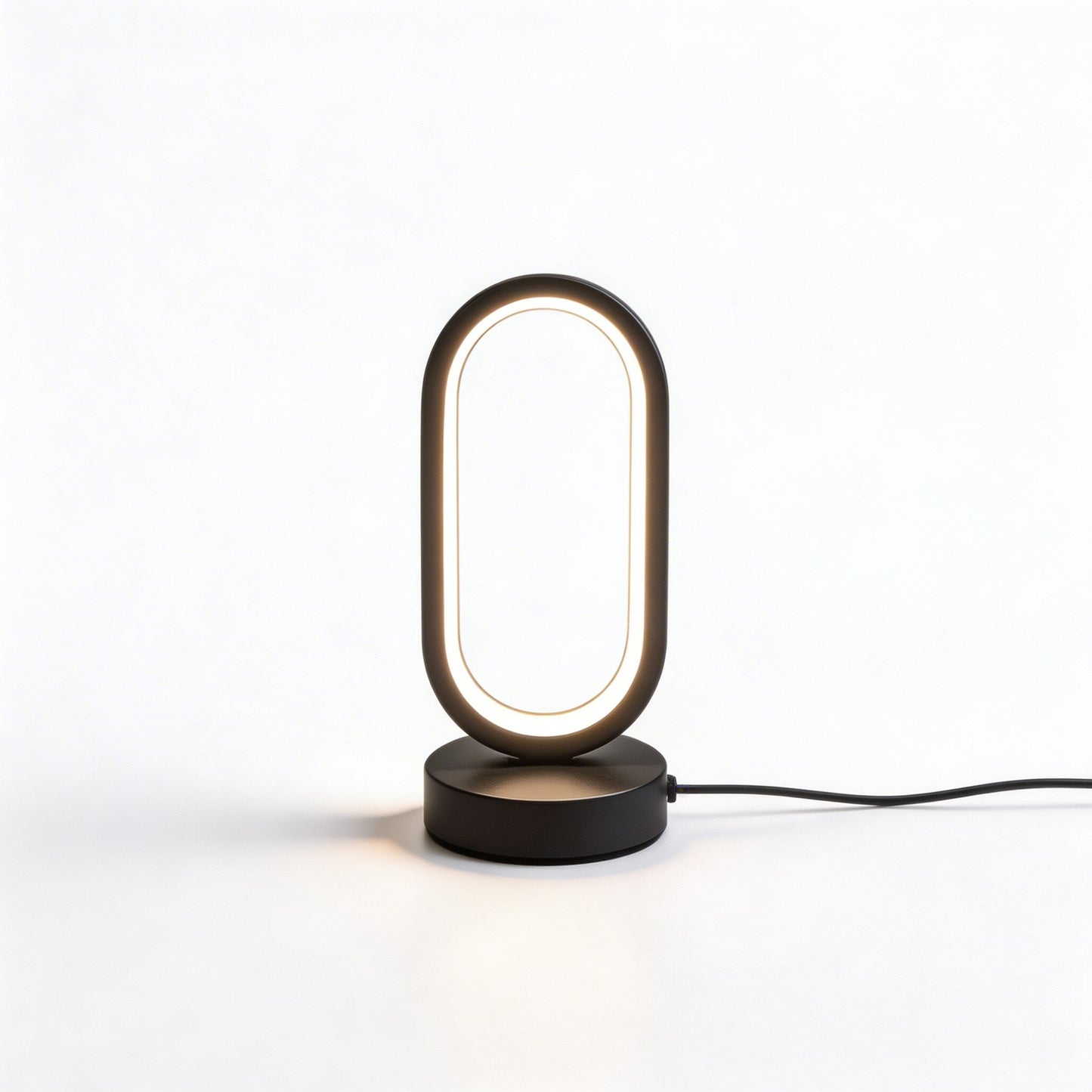 Compact Contemporary Desk Lamp with Mini Ring Design